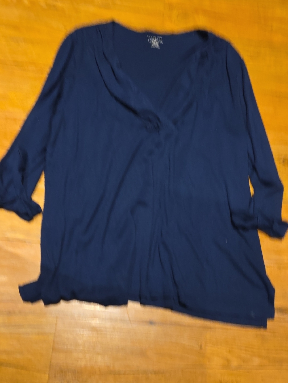 Deep Navy V-Neck Long Sleeve Tunic